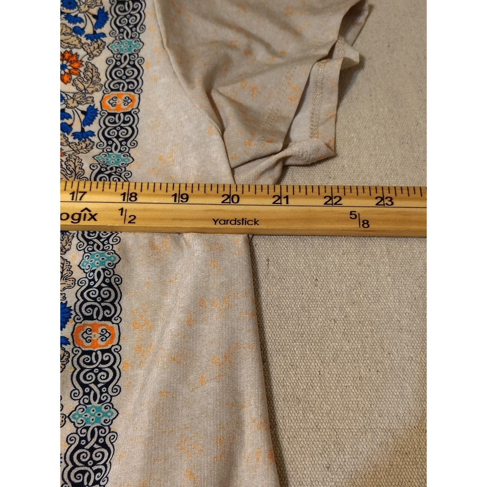 NYGARD Bohemian Hippie Abstract Print High-Low Tunic‎ Top Women's Petite Large O - Picture 3 of 7